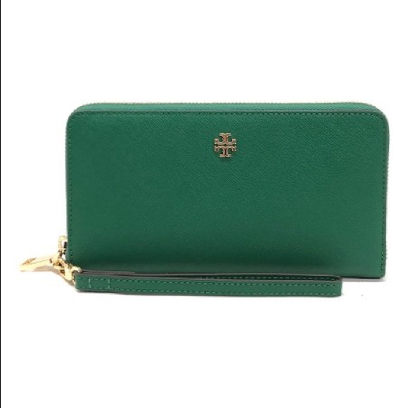 tory burch green wallet